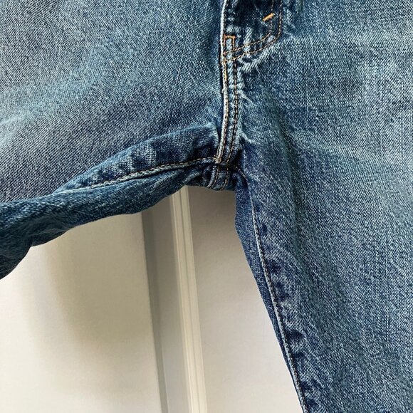 Levi's 505 Denim Shorts Mens 34 Walking Bermuda Distressed Jean - Picture 4 of 15